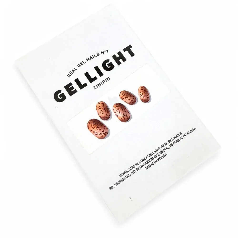 Zinipin Gellight Semi Cured Gel Nail Strips Wicked Kitty CB00075 Leopard Print